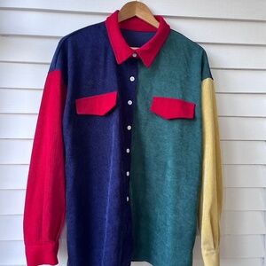 Custom color block shirt - Size Large